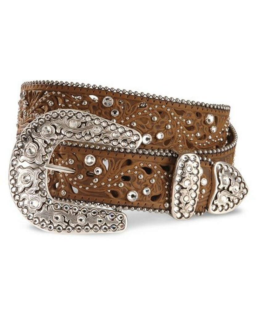 Justin Ladies Brown Leather Belt Palazzo