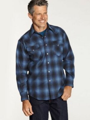 Pendleton Canyon Shirt Blue/Black Ombre