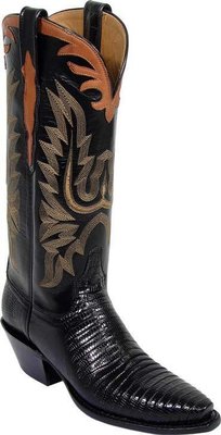 Lucchese Classics Black Lizard Cowgirl Boots