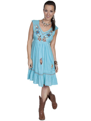 Scully Dress E121 Turquoise