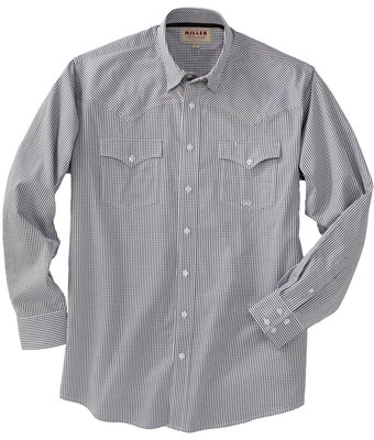 Miller Ranch Wear Navy Plaid Pinpoint(1)
