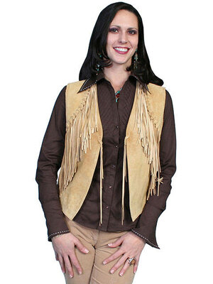 Scully Knotted Fringe Suede Vest