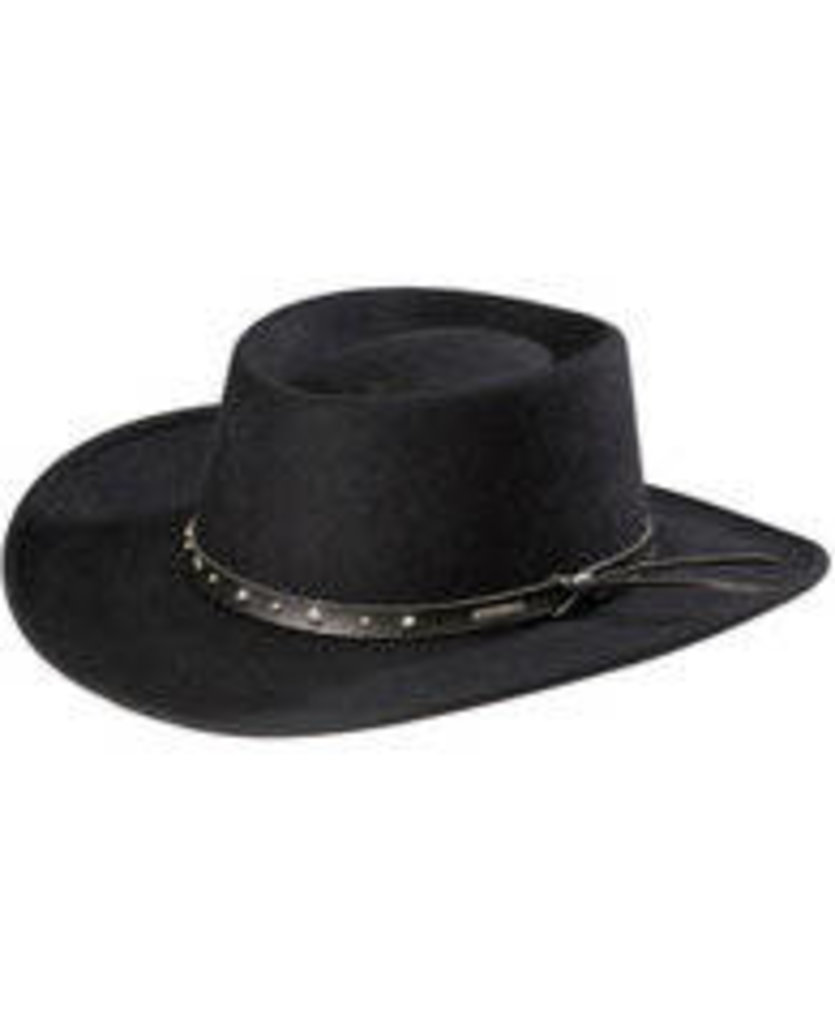 Stetson Black Hawk Crushable Wool Gambler Hat