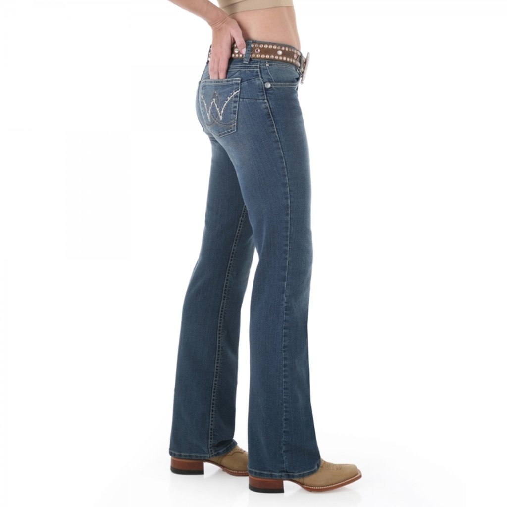 Booty Up™ by Wrangler® Ladies American Royal Low Rise Dark Stonewash Jean