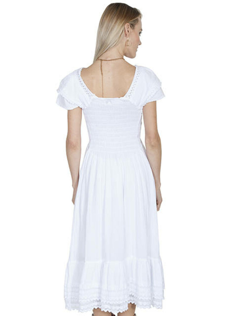 knee length dresses for ladies Scully Light Denim Full Length Lace-Up Front Womens Sleeveless Dress H