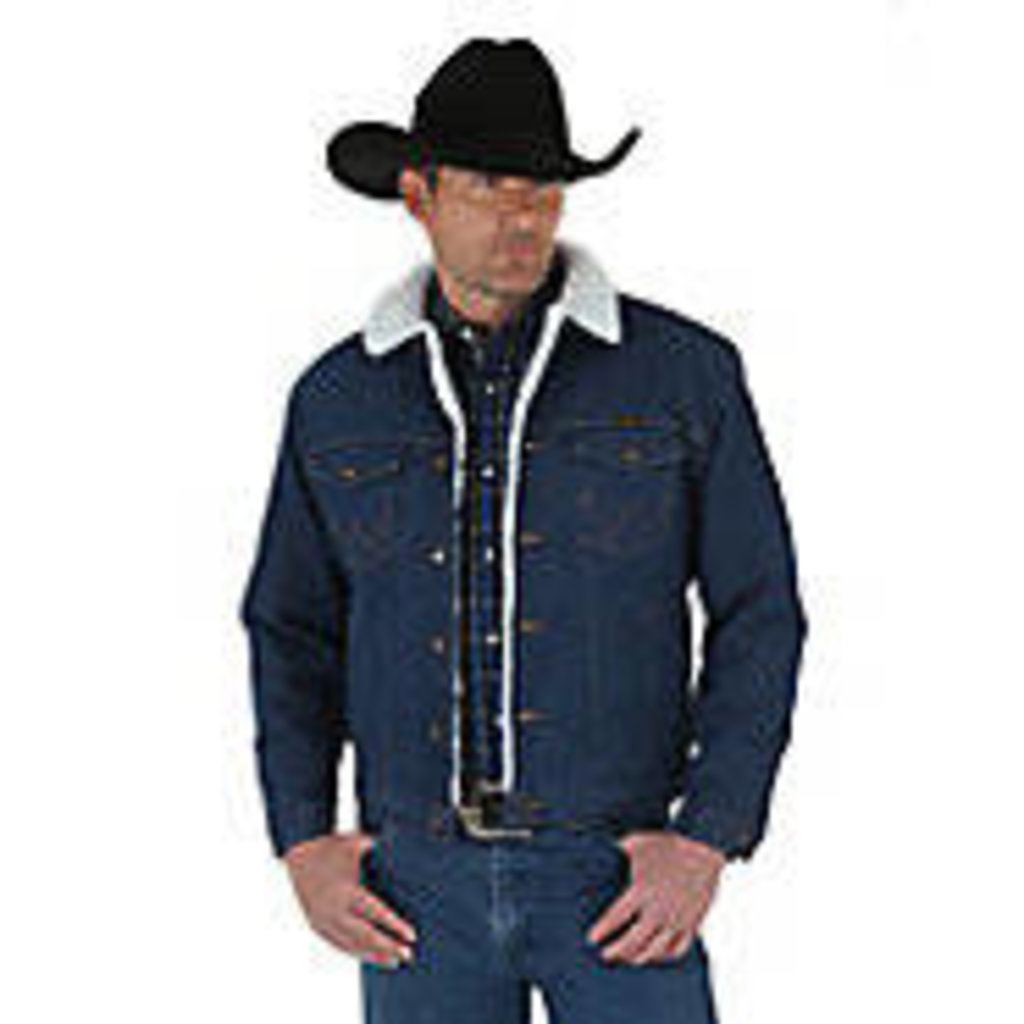 Mens wrangler sherpa lined denim sales jacket