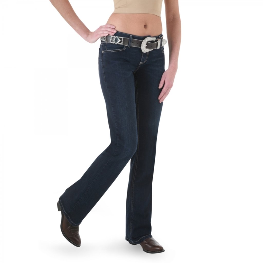 Wrangler Booty Up™ by Wrangler® Ladies Carolina Breakaway Dark Wash Low  Rise Jean