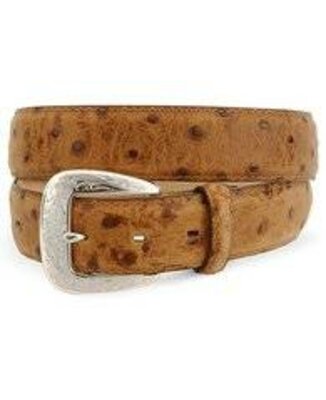 Mens Tony Lama Buttercup Ostrich Belt