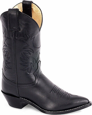 Justin 11" Black Calf Cowgirl Boots