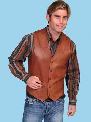 Scully Leather Vest 503-189