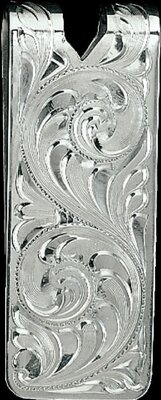 Vogt Money Clip, Fully Engraved