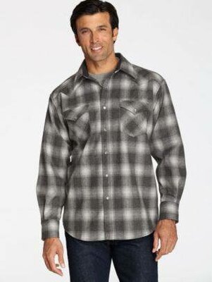 Pendleton Snap-front Western Canyon Shirt Grey